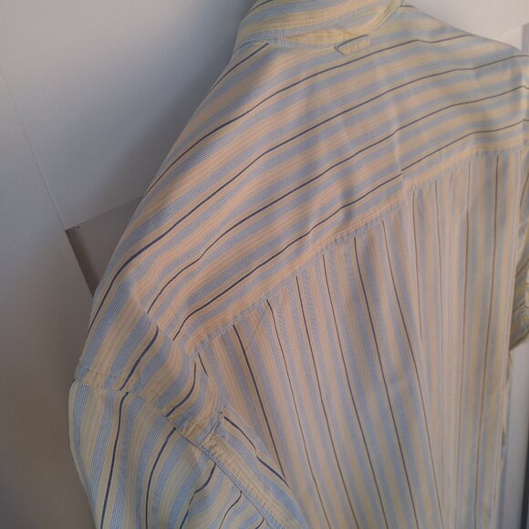 Timberland yellow blue men lg button down short sleeve - Picture 4 of 14
